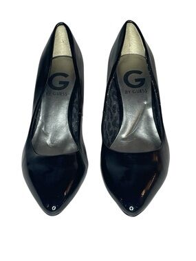Y2K G by Guess Classic Dressy Solid Black Shiny Pointed Toe High Heels